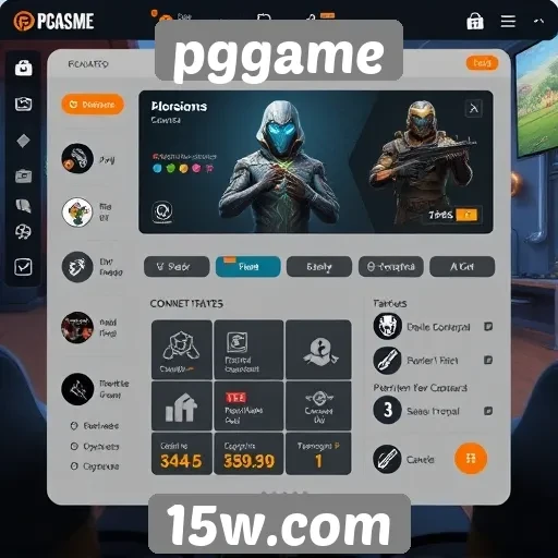 Interface do usuário do pggame em foco